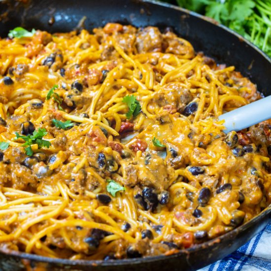 Creamy Taco Spaghetti