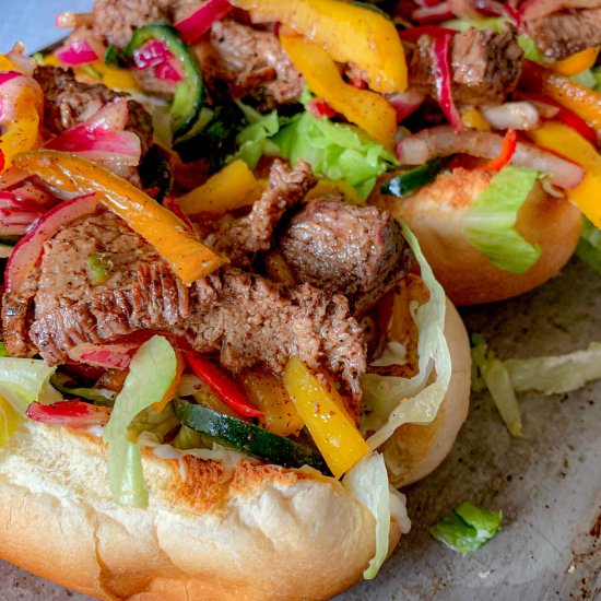 Easy Po’ Boy Steak Sandwich