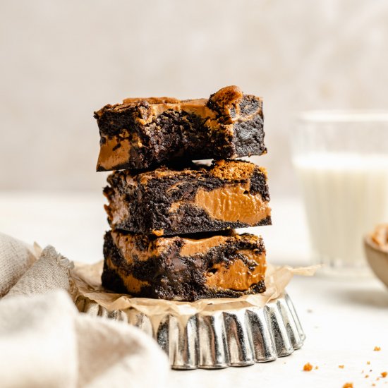 Fudgy Biscoff Brownies