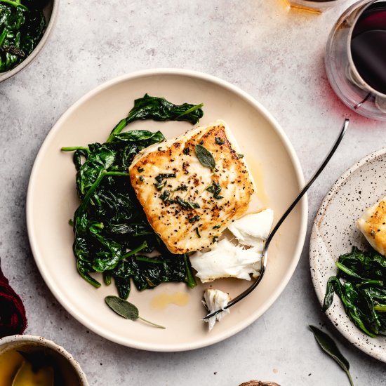 Pan-Seared Halibut and Brown Butter