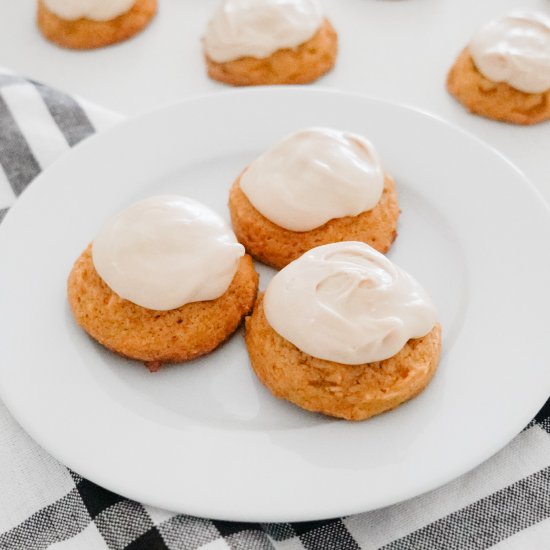 Pumpkin Cookies with Penuche Icing