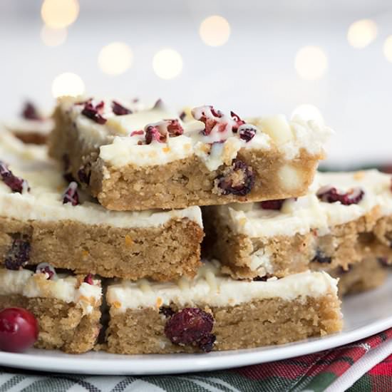 Keto Cranberry Bliss Bars