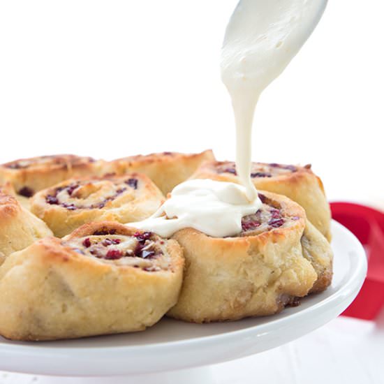 Keto Cranberry Cinnamon Rolls