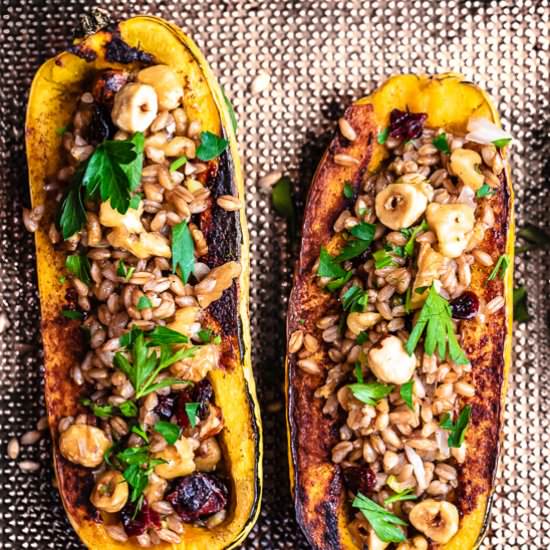 Roasted Stuffed Delicata Squash