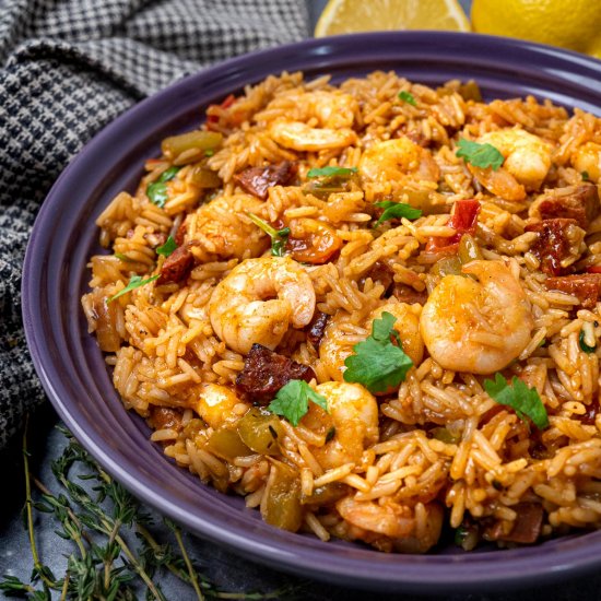 Easy Prawn and Chorizo Jambalaya