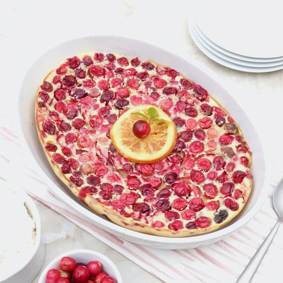 Cranberry Orange Clafoutis