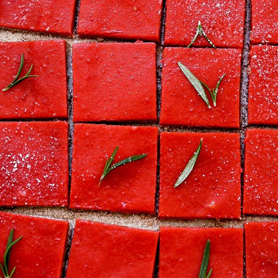 Cranberry Curd Bars with Shortbread