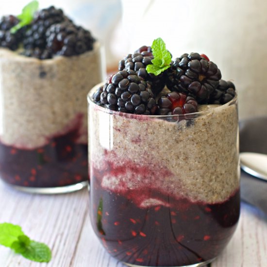 Whipped blackberry Chia Pudding