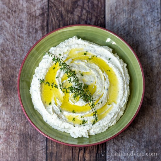 Whipped Feta Dip with Lemon & Thyme