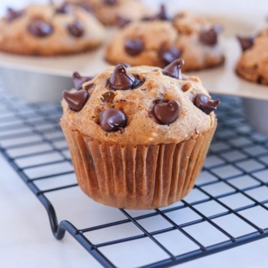 Sweet Potato Chocolate Chip Muffins