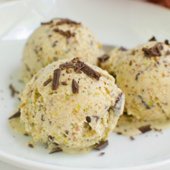 Pistachio Ice Cream with Chocolate