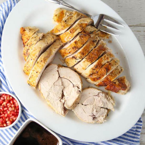 Roasted Turkey Breast with Pomegran