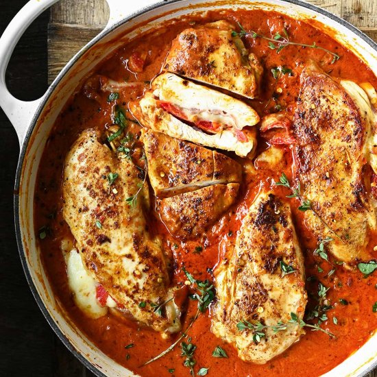 Creamy Tomato Stuffed Chicken