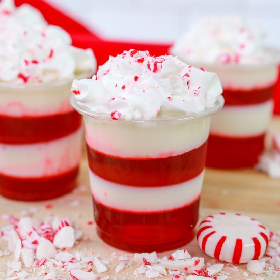 Candy Cane Jello Shots