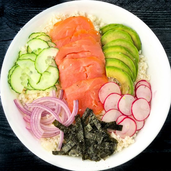 Healthy Keto California Roll Bowl