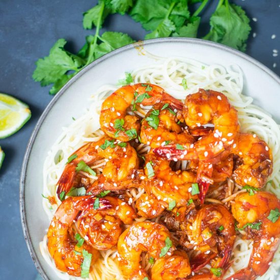 Spicy Honey Garlic Shrimp