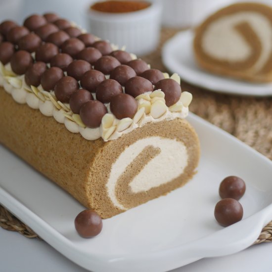 Coffee Cake Roll With Whipped Cream