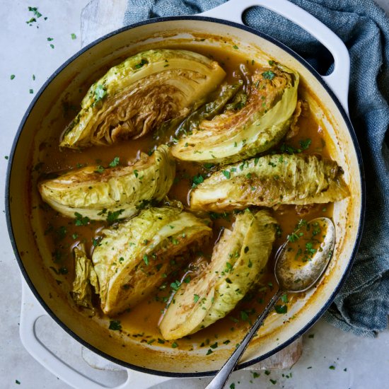 Cider Vinegar Braised Cabbage