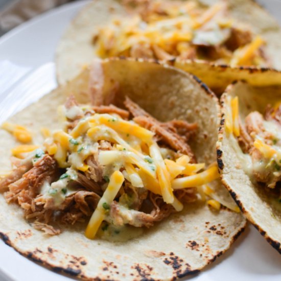 Pork Tacos with Cilantro Ranch