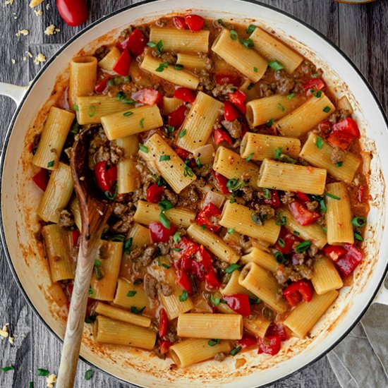 One Pot Cheeseburger Pasta