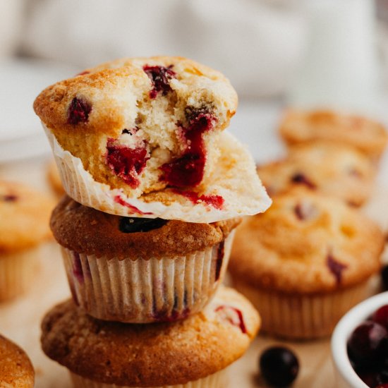 Cranberry White Chocolate Muffins