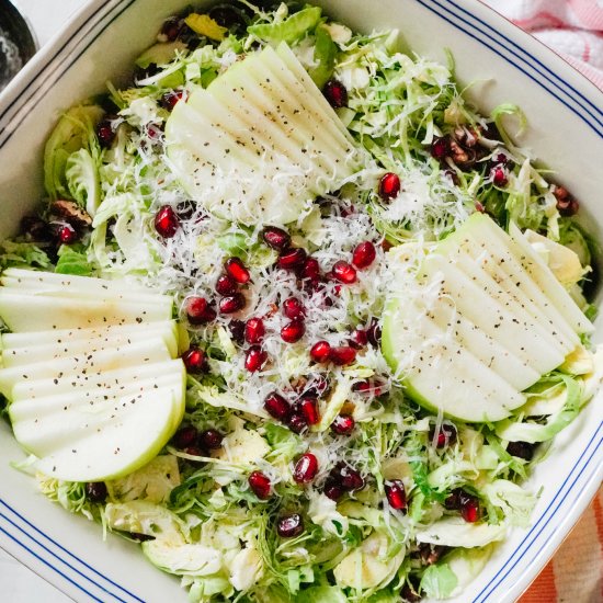 Brussel Sprout + Pomegranate Salad