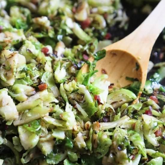 Shredded Brussels Sprouts Pancetta