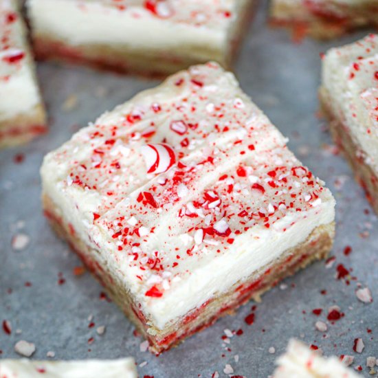 Peppermint Sugar Cookie Bars