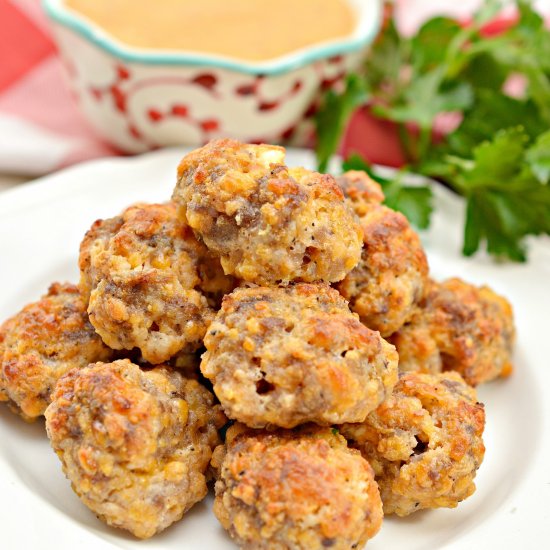 KETO CREAM CHEESE SAUSAGE BALLS