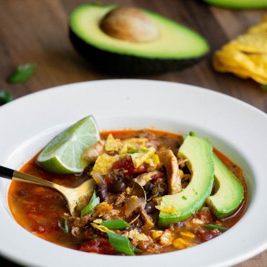 Chorizo Chicken Tortilla Soup