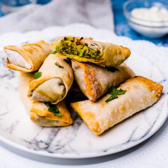 Air Fryer Vegan Avocado Egg Rolls