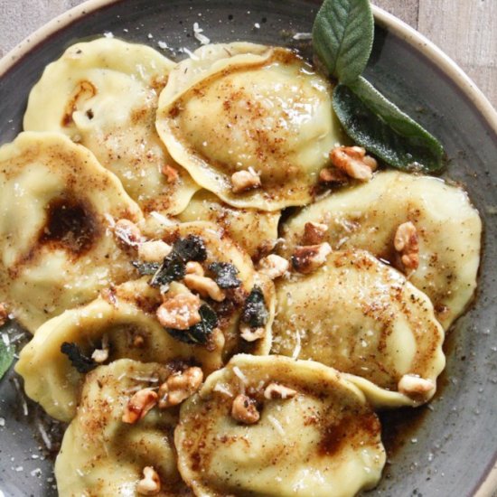 Browned Butter Walnut Ravioli