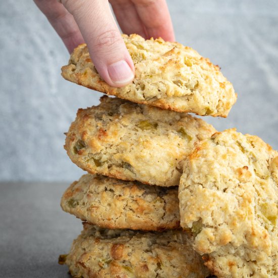 Green chili and jack biscuits