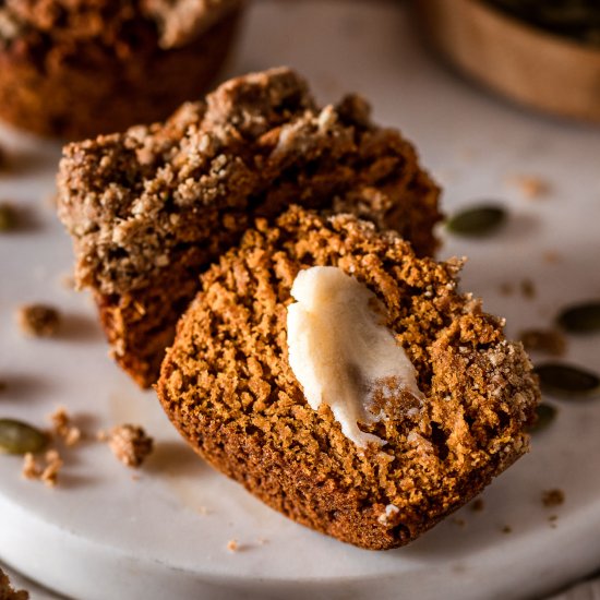 Pumpkin Muffins with Streusel