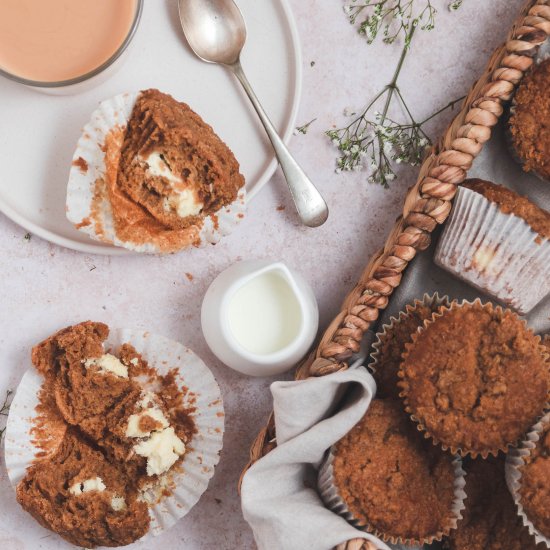 Pumpkin Spice Cream Cheese Muffins