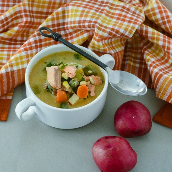 Lite Salmon Chowder