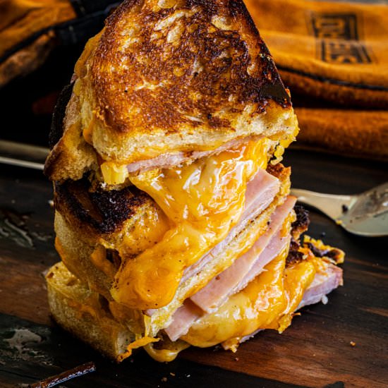 Smoked Grilled Ham and Cheese