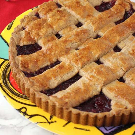 Cranberry Linzer Tart