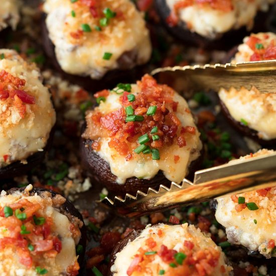 White Cheddar Stuffed Mushrooms