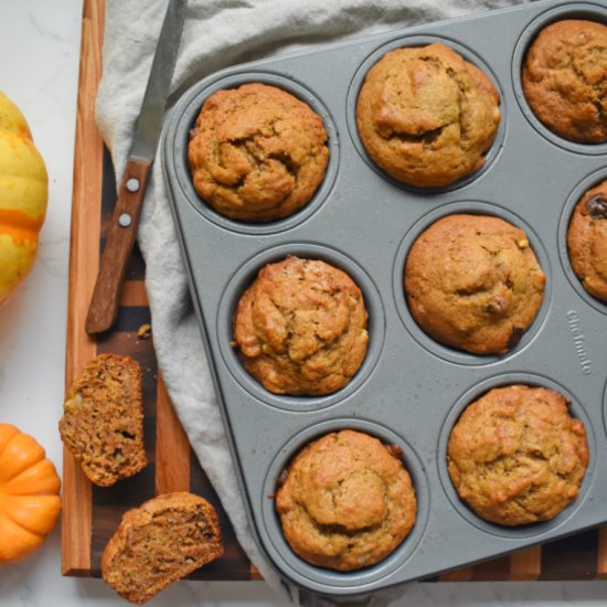 Spiced Vegan Pumpkin Muffins