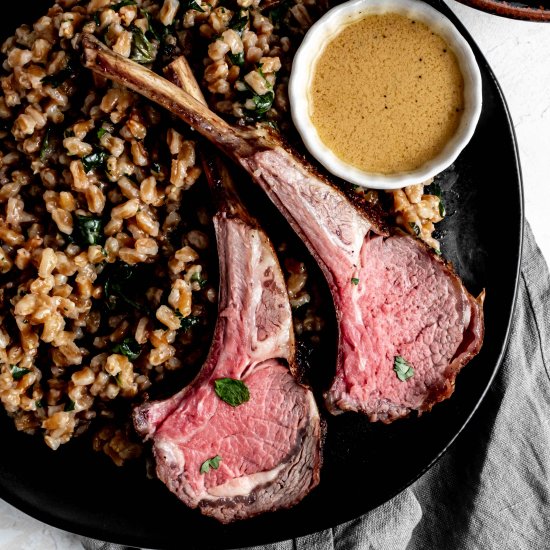 reverse sear rack of lamb