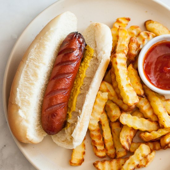 Air Fryer Frozen Hot Dogs