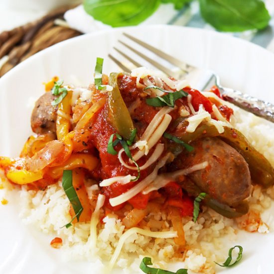 Italian Crockpot Sausage & Peppers