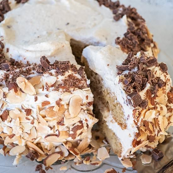 Gluten-Free Amaretto Cannoli Cake