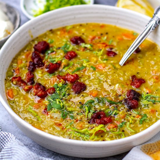 Instant Pot Split Pea Chorizo Soup