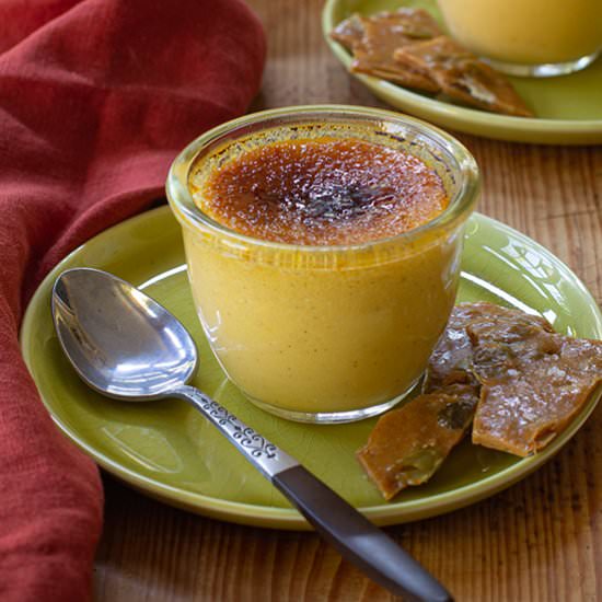 Pumpkin Sour Cream Creme Brulee