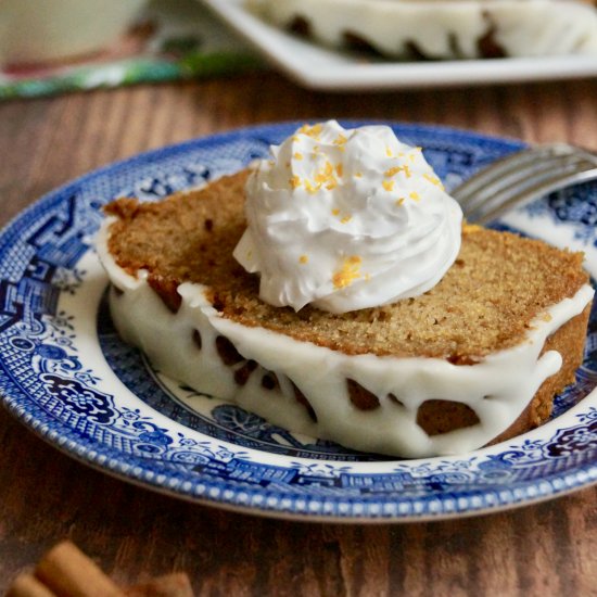 vegan gingerbread loaf cake