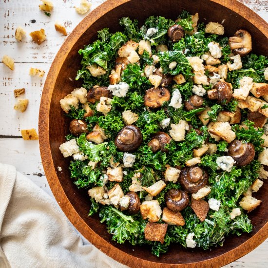 Warm Mushroom and Kale Salad