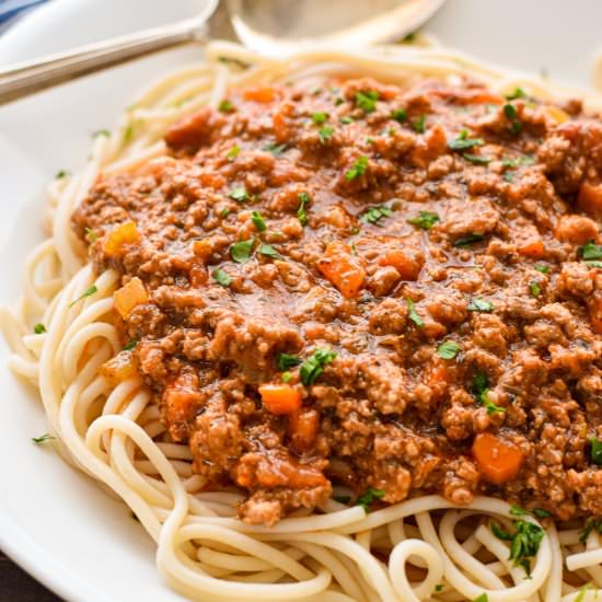 Low FODMAP Bolognese