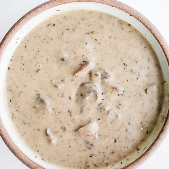 Vegan Cream of Mushroom Soup